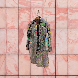 Jaded London Long Holographic Sequin Festival Coat, Small